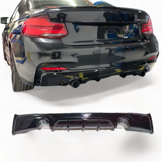 BMW 2 Series F22 hatchback Rear Diffuser Gloss black