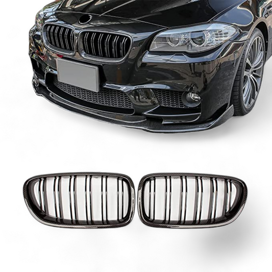 BMW F10 5 Series Sedan Grilles Carbon look
